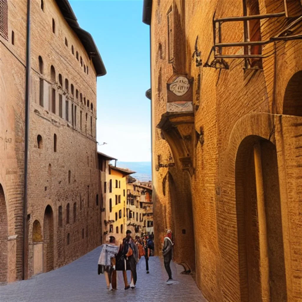 San Gimignano i jego marsz przez czas